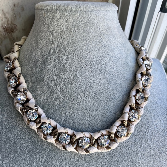 Sparkling Ann Taylor Crystal Statement Necklace - Bride Crystal Choker Necklace - Picture 5 of 6